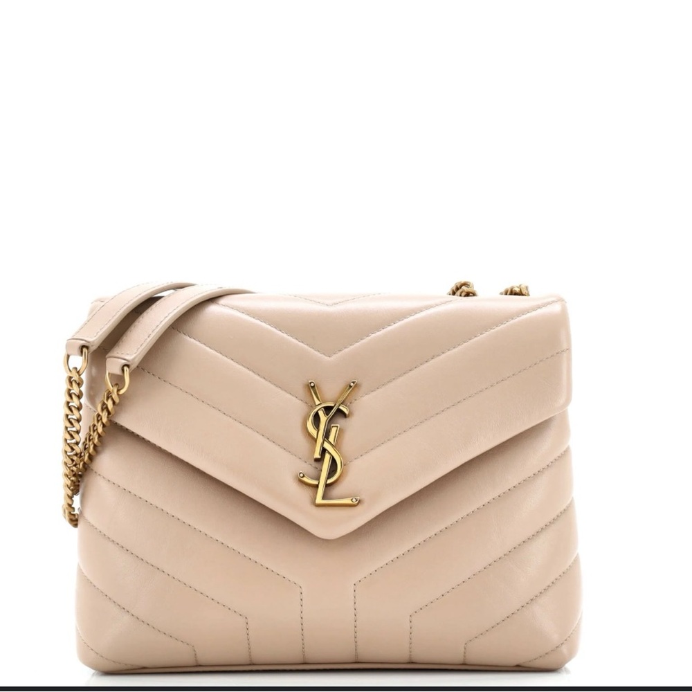 Yves Saint Laurent Nude Quilted Shoulder Bag